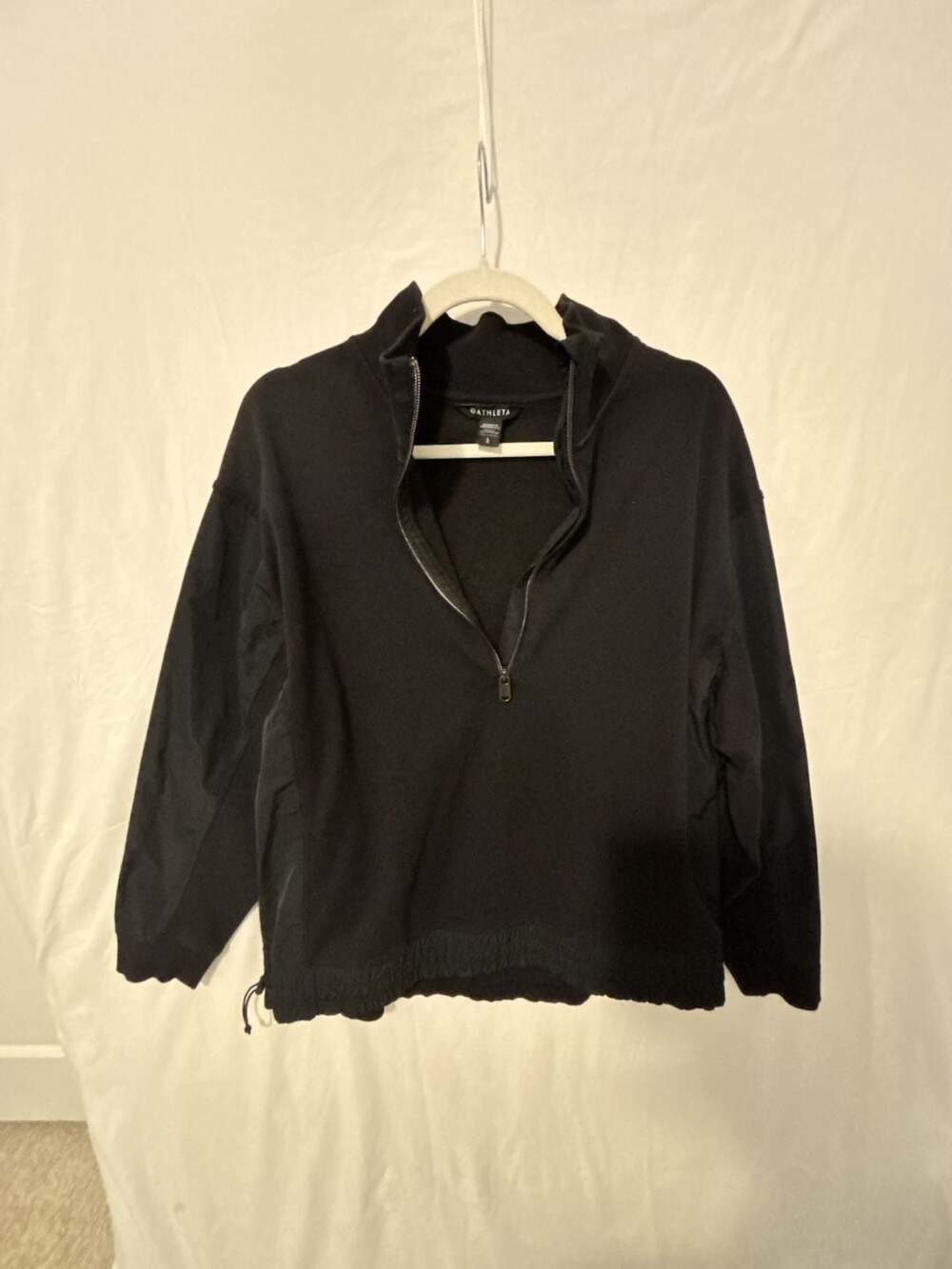 Athleta Black Half-Zip Pullover Sweatshirt Size S